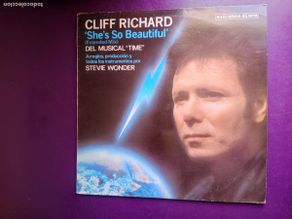 Discos de vinil: Cliff Richard – She's So Beautiful - MAXI EMI 1985, SO MUSICAL TIME - SIN APENAS USO